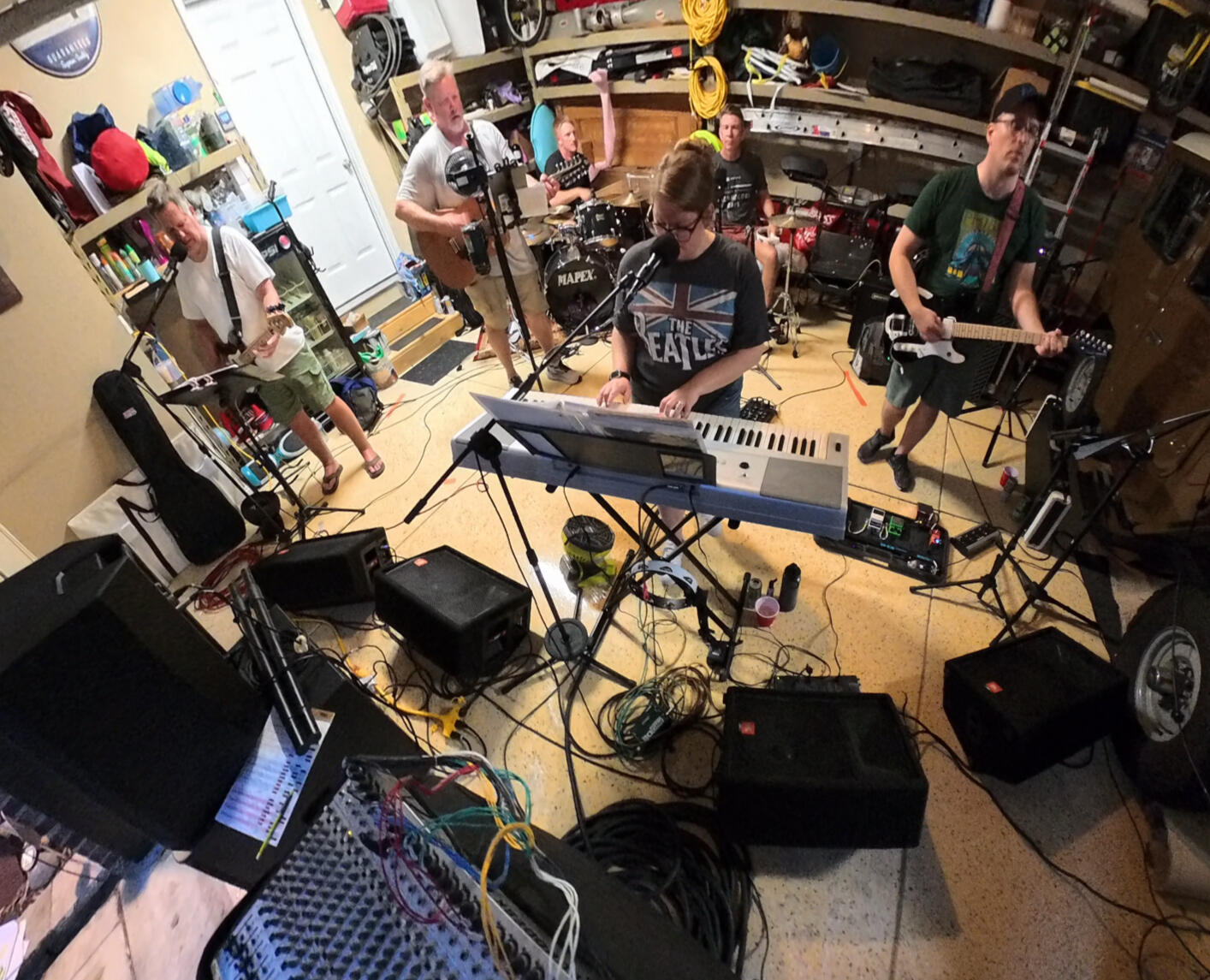 My Monday Band (Left to Right): Steve, Randy, Graydon, Audrey, Caleb, Derek
